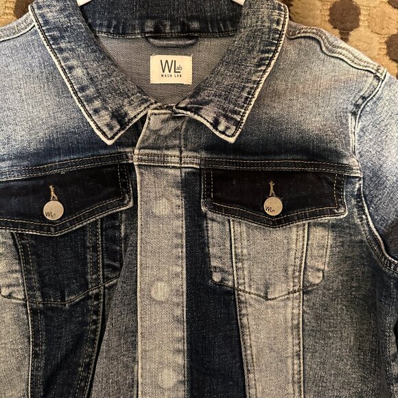 Wash Lab Color Block Denim Dress - Picture 4 of 7